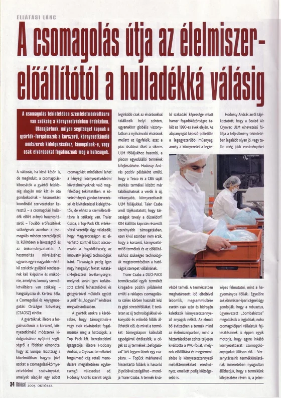 Az eredeti cikk előnézete: A csomagolás útja...